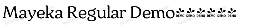 Mayeka Regular Demo字体转换